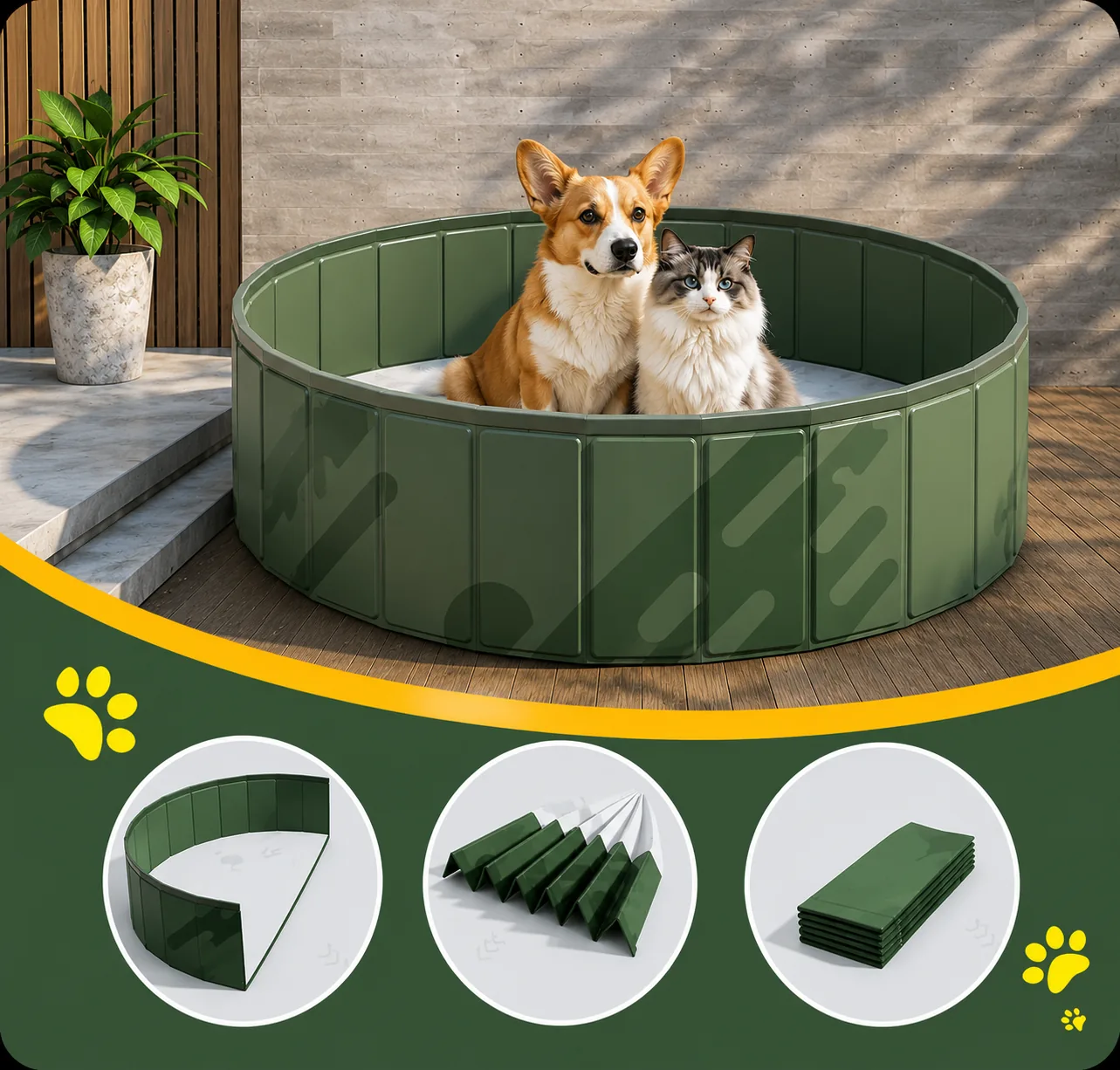 Басейн складається компактно